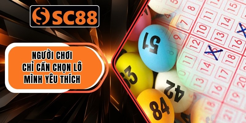 Người chơi chỉ cần chọn lô mình yêu thích